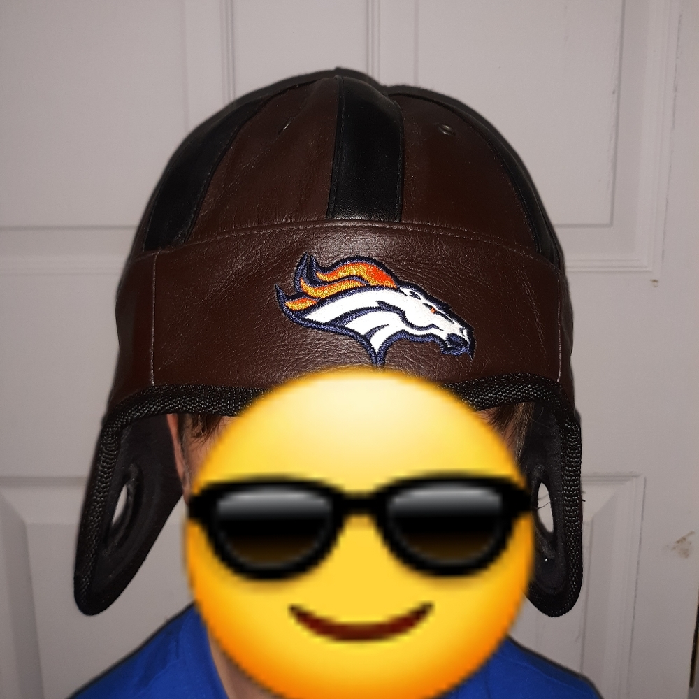 Denver Broncos winter hat / old school helmet